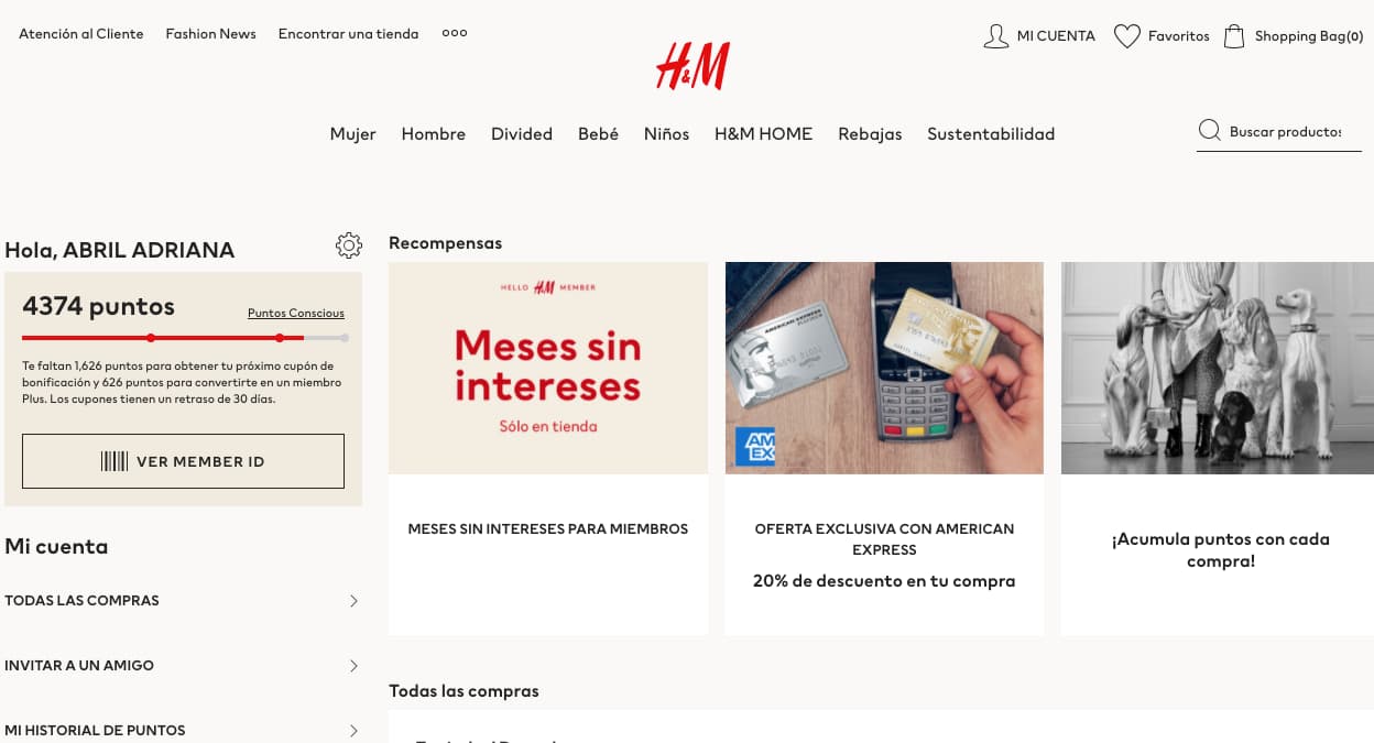 Ejemplo de estrategia de marketing de H&M